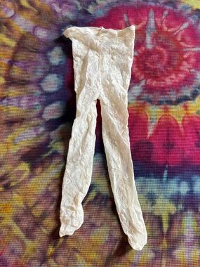 VTG 80s/90s Carter’s Baby Girls Floral Lace Cream Tights Pantyhose Stockings